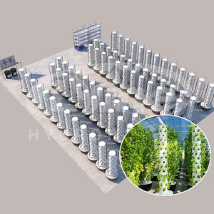 Système de culture hydroponique en tour intelligent pour serres agricoles avec pompe de dosage automatique et circulation d'eau automatisée - Product Image 2