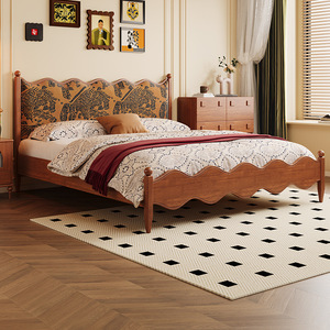 Vente en gros d'un <span class=keywords><strong>lit</strong></span> nordique à la française en bois massif mobilier <span class=keywords><strong>de</strong></span> chambre à coucher cadre <span class=keywords><strong>de</strong></span> <span class=keywords><strong>lit</strong></span> simple King Queen Size tissu moderne ensemble <span class=keywords><strong>de</strong></span> <span class=keywords><strong>lit</strong></span> double - Product Image 4
