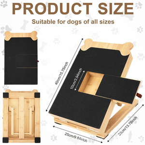 Foldable Wooden Dog <b>Scratch</b> <b>Pad</b> with Pull-out Treat Box, Dog Nail Scraper Board, Multifunctional Pet Paw Grinding Toy - Product Image 6