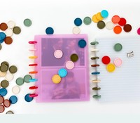 Anneaux de reliure en plastique de 24 mm et 32 mm, 11 pièces/paquet, disques à trous champignons pour carnet de notes Happy Planner