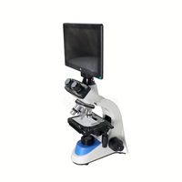 SY-B129F2 Trinocular Biological Microscope, laboratorium LED Display layar sentuh dengan Tablelet