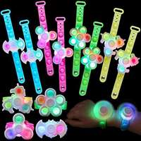 Montre LED Lumineuse Tournante pour Enfants, Jouet Anti-Stress, Bracelet Clignotant, Cadeau d'Anniversaire, Petit Cadeau, Bracelet Lumineux