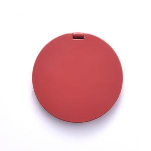 Fashion Luxury Lady Red Round 70mm Dual Side Cosmetic <b>Compact</b> Pocket <b>Mirror</b> - Product Image 2