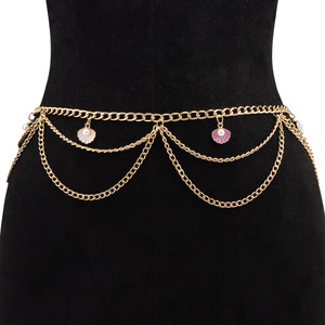 สร้อยคาดเอวสไตล์โบฮีเมียนสุดเก๋ ประดับพู่ทองและจี้เปลือกหอย เหมาะสำหรับวันพักผ่อนริมชายหาด ดีไซน์หลายห่วง ผลิตจากโลหะผสมสังกะสี - Product Image 5