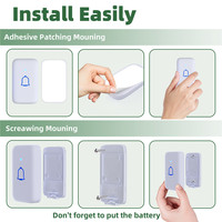 Timbre Inalámbrico Fácil de Instalar, Resistente al Agua IP55, para Hogar y Oficina