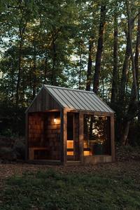 Sauna Exterior de Madera Maciza con Diseño Forestal, Vapor Seco de 6KW, Exterior de Tejas de Madera, Cabina de Spa Grande con Cristal para Patio Trasero - Product Image 2