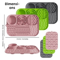 Bol anti-étouffement en silicone de qualité alimentaire pour animaux de compagnie, avec ventouse, pour chats et chiens