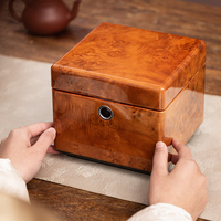 Pot unique à haute brillance grain de bois estampage boîte-cadeau en bois théière en porcelaine service à thé en bambou naturel