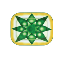 Plaque en émail rectangulaire en fer imprimé de style moyen-oriental avec logo de couleur personnalisée pour le service et la décoration intérieure