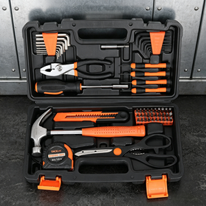 Ensemble d'outils <span class=keywords><strong>de</strong></span> quincaillerie <span class=keywords><strong>de</strong></span> 57 pièces pour réparations générales avec marteau <span class=keywords><strong>de</strong></span> plombier et pinces - Product Image 1