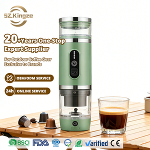 Kingze Machine à café expresso portable rechargeable entièrement automatique Machine à capsules intelligente avec mousse de lait - Product Image 1