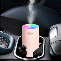 Mini humidificateur à brume chaude 270 ml H2O, double humidification, diffuseur d'huiles essentielles aromatiques, humidificateur d'air USB pour voiture et maison, design Dazzle Cup