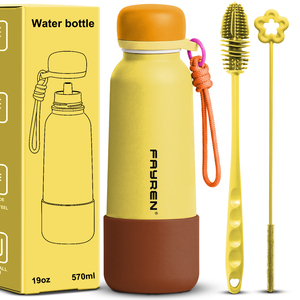 Bouteille isotherme portable en acier inoxydable à double paroi multicolore avec couvercle à corde, idéale pour le sport et les cadeaux d'affaires – Offre Spéciale - Product Image 1
