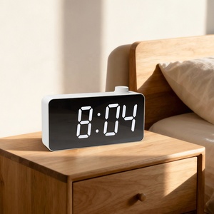 Многофункциональные светодиодные часы, электронные часы-зеркало, цифровой будильник, светодиодные электронные часы-будильник - Product Image 2