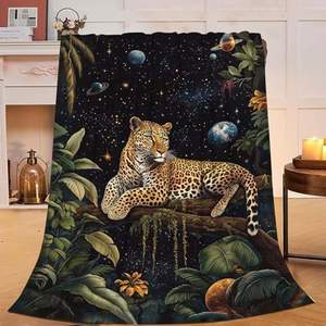 Selimut hewan harimau gajah kartun lembut nyaman hangat melempar hadiah untuk dewasa anak-anak wanita Ringan nyaman bulu halus selimut flanel - Product Image 1