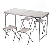 Ensemble de table et chaises pliables rondes pour l'extérieur Mini pique-nique léger pour le camping