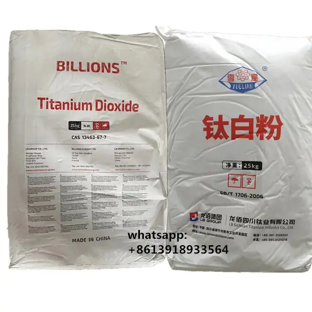 Lomon R996 Dióxido de titânio tio2 em pó para pintura de grau industrial, pigmento rutilo de alta pureza e preço competitivo, Dióxido de titânio