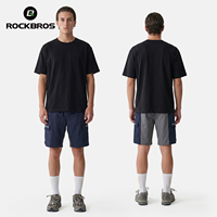 ROCKBROS YPK059 Short de cyclisme pour homme, double couche, doublures rembourrées amovibles, 400g, respirant, séchage rapide, M-4XL