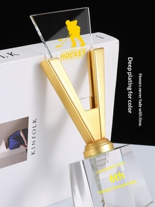 Trophée en cristal personnalisable avec gravure gratuite, conception en ligne sur mesure pour les récompenses de compétitions de gateball, baseball sur glace et <span class=keywords><strong>bowling</strong></span> - Product Image 4