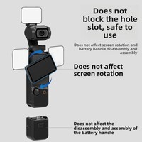 Lumière vidéo LED magnétique 3 couleurs, mini lumière d'appoint pour vlog, accessoires pour caméra d'action pour DJI Osmo Pocket 4 3 Creator Combo
