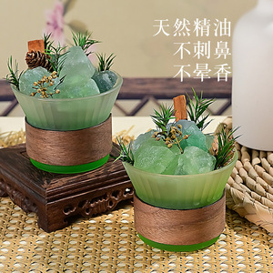 Difusor de Aceites Esenciales de Cristal Natural Verde Escarchado Northern Mu, Adorno de Regalo con Fragancia, Decoración de Aromaterapia - Product Image 1