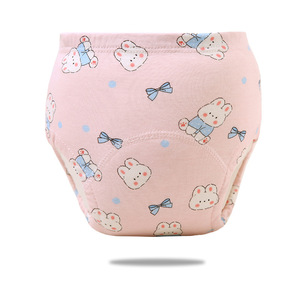 Culottes d'apprentissage transfrontalières pour bébés, lavables, respirantes, anti-fuites 3D, couches lavables en coton pur pour l'été - Product Image 5