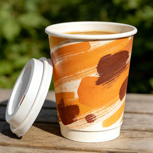 แก้วกระดาษรักษ์โลกแบบกำหนดเองสำหรับเครื่องดื่มร้อนเย็น แก้วกระดาษแบบใช้แล้วทิ้งสองชั้นฉนวนกันความร้อน - Product Image 4