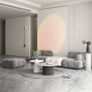 Sofá Modular Minimalista Clásico de Felpa de Cordero, Combinación Libre de Bloques para Sala de Estar, Tela de Diseño - Product Image 3