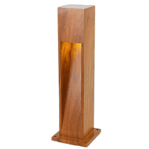 Lampadaire décoratif en bois grainé IP65 AC LED pour jardin, pelouse, aménagement paysager, patio, colonne, lanterne - Product Image 1