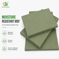 Panneau MDF brut 2,5 mm 3 mm 9 mm 12 mm 15 mm E1 Résistant à l'humidité Panneau de fibres à densité moyenne vert