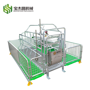 Cage <span class=keywords><strong>de</strong></span> gestation en acier galvanisé avec plancher en fonte, lit d'élevage pour la production porcine, cages pour animaux pour truies mères, truies en gestation - Product Image 1