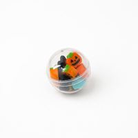 Jouet capsule surprise d'Halloween 32mm, boule surprise pour distributeur automatique, figurine gomme mini citrouille, crâne, fantôme, chauve-souris, pour machine à griffes, cadeau boîte surprise