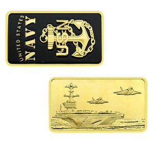 U.S. moneta da sfida commemorativa da Bar marina USN regalo da Bar in oro nero veterano della marina - Product Image 2