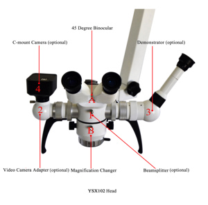 白内障手術のためのステレオ倍率を備えた電気眼眼眼科手術顕微鏡 - Product Image 5