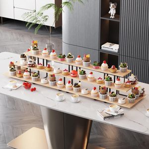 Wooden Storage <b>Rack</b> 3 Tier Natural Wood Color Standing Type Multifunctional Kitchen Countertop <b>Shelf</b> - Product Image 2
