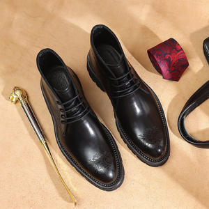 Botas Impermeables de Invierno, Estilo Nuevo, Clásicas, Versátiles, Casuales, de Caña Alta, para Trabajo al Aire Libre, de Cuero Genuino para Hombre, que Aumentan la Estatura, Deportivas - Product Image 3