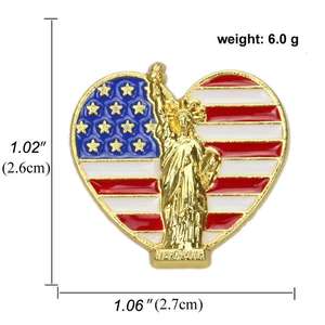 Laris Aksesori grosir bros cat logam seri bendera Amerika bros Aloi Hari Kemerdekaan Amerika - Product Image 6