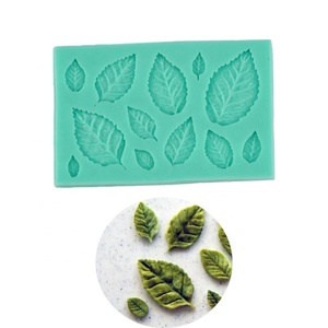 Molde de Silicona con Forma de Hoja de Rosa en Varios Tamaños para Fondant, Decoración de Pasteles y Arte con Resina - Product Image 1