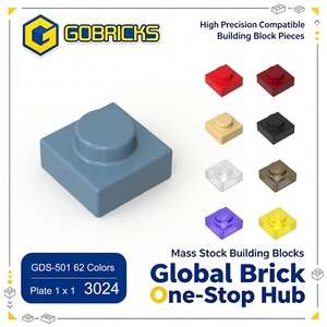Gobricks Ingrosso GDS-501 Pezzi di Costruzione 3024-30008 PIASTRA 1X1 Pezzi Sciolti per MOC Creator Accessori Modellismo Fai da Te - Product Image 1