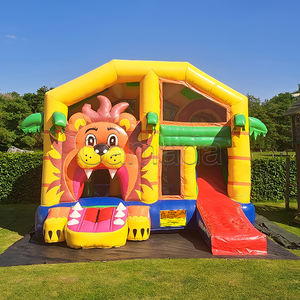 Castillo Inflable Pequeño del Rey León con Tobogán, PVC Ecológico, Capacidad de 800 kg para Niños - Product Image 2