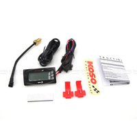 Termometer Digital Voltmeter sepeda motor, pengukur suhu air Lcd 3 In 1, aksesori skuter Universal