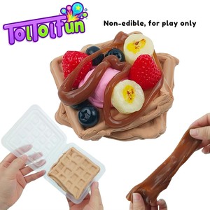 Lot de pâte à modeler liquide magique en forme de cupcake pour enfants, vente en gros d'usine, jouet éducatif, cadeau de cuisine amusant - Product Image 1