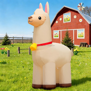 Inflables <span class=keywords><strong>de</strong></span> Alpaca y Llama <span class=keywords><strong>de</strong></span> 6 Pies, Decoración Navideña y <span class=keywords><strong>de</strong></span> Primavera para Granja, Animales Inflables, Decoración Linda para Exteriores con Luces LED Integradas, Decoración Grande - Product Image 2