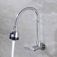 Robinet d'eau durable en ABS, eau froide uniquement, pour cuisine extérieure, robinet moderne noir flexible en ABS pour cuisine domestique