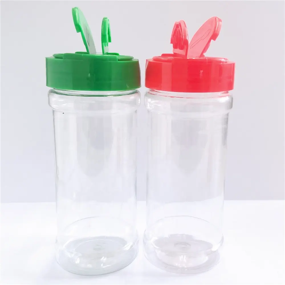 Garrafa de embalagem de especiarias 8oz, frasco de plástico transparente vazio para temperos