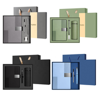 Carnet de notes personnalisé en cuir PU bleu A5 avec stylo, impression UV, ensemble cadeau promotionnel d'entreprise pour usage au bureau