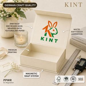 Caja de Regalo Magnética CRD con Grabado y Laminado Mate, Embalaje Rígido Reciclable con Forro de Esponja para Perfume de 50 ml, Blanco - Product Image 2