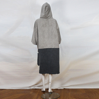 Poncho de surf en microfibre tissée de luxe, robe à capuche moderne, serviette de plage, couleur unie, toutes saisons, pratique pour l'extérieur