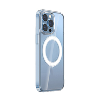 Étui de téléphone portable magnétique à chargement sans fil en acrylique transparent rigide pour iPhone 11 12 13 14 15 16 Pro Max Plus