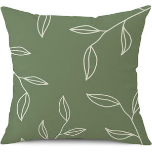 <span class=keywords><strong>Funda</strong></span> de almohada de estilo Simple de hoja <span class=keywords><strong>verde</strong></span> de primavera, <span class=keywords><strong>funda</strong></span> de cojín de flores nórdicas para el hogar, <span class=keywords><strong>funda</strong></span> de cojín de sofá de dormitorio de lino - Product Image 3